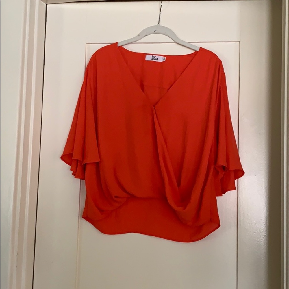Orange Front Crop Top- Size Large